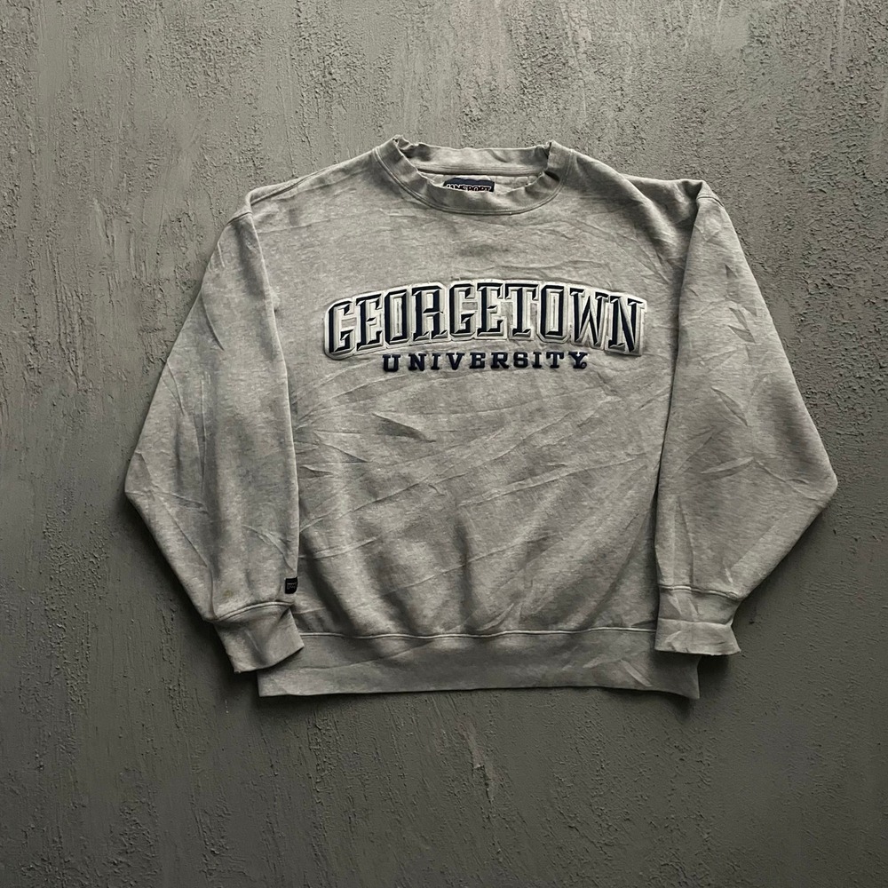 Vintage Georgetown University Sweatshirt Mens Large Grey 90s JanSport